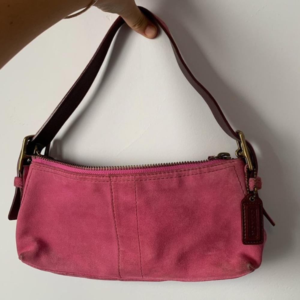 Coach suede mini bag